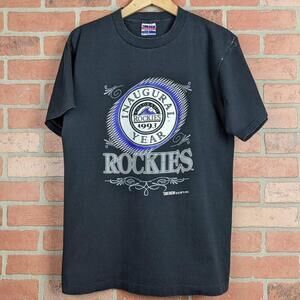 1993 Mlb Colorado Rockies Baseball Sports Tee Shirt